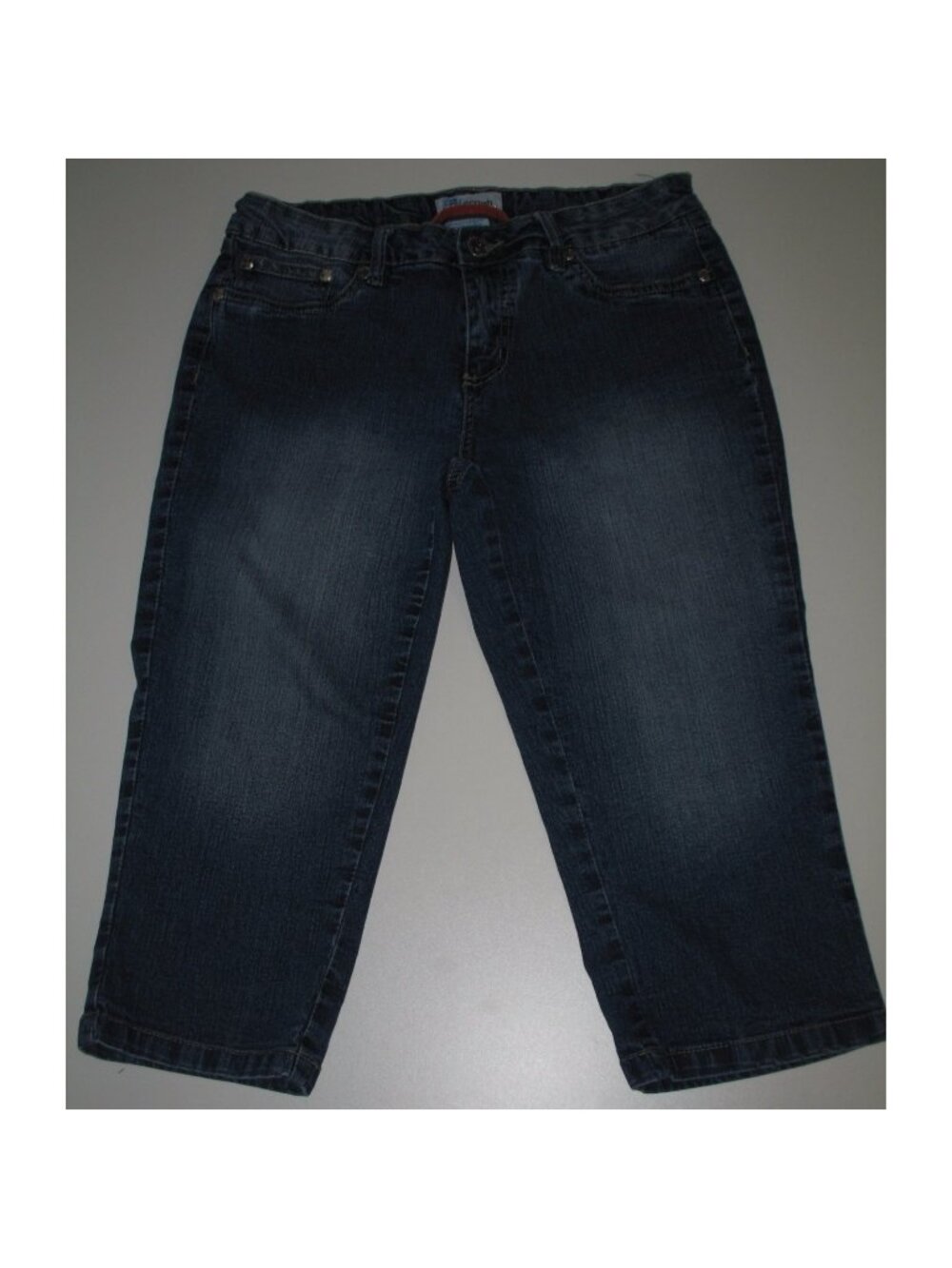Blue Crush Capris Jean Denim Factory Faded Dark Wash Women's Junior Size 9